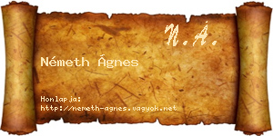 Németh Ágnes névjegykártya
